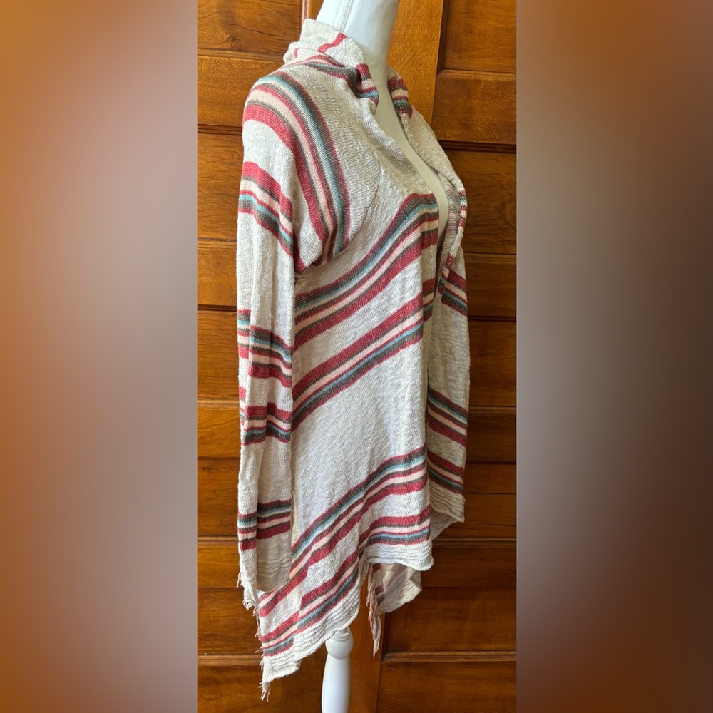 American Rag Striped Open Front Cardigan - Picture 2 of 5